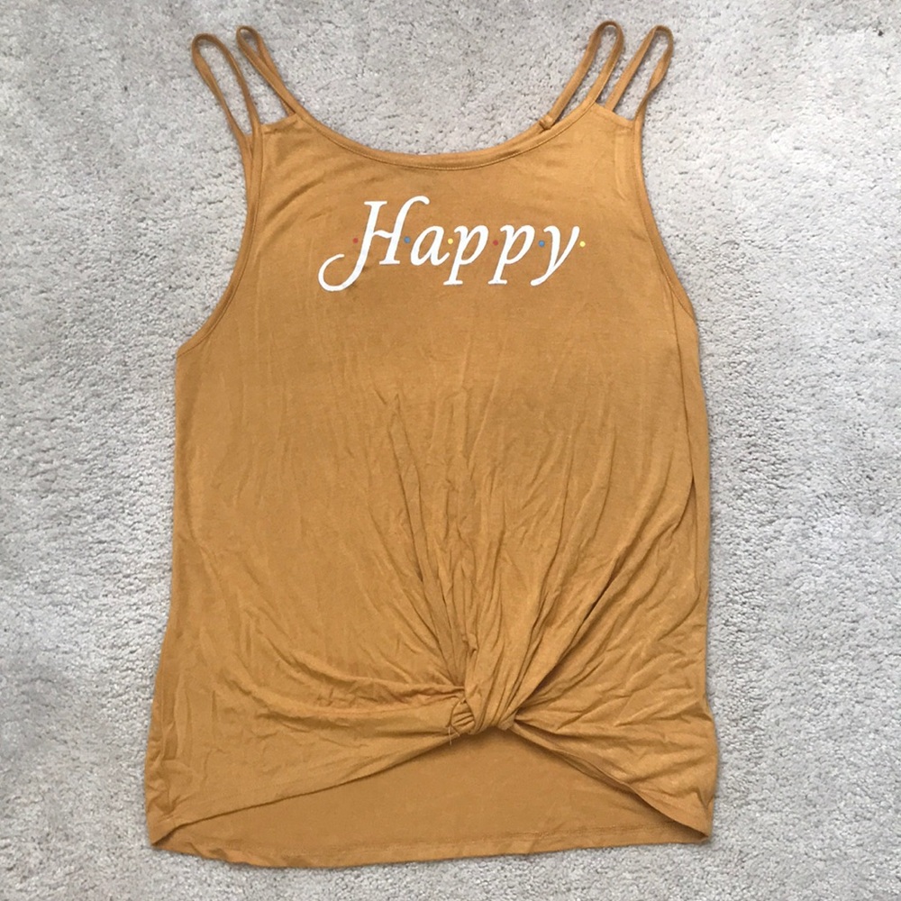 Yellow/Orange “Happy” Tank Top